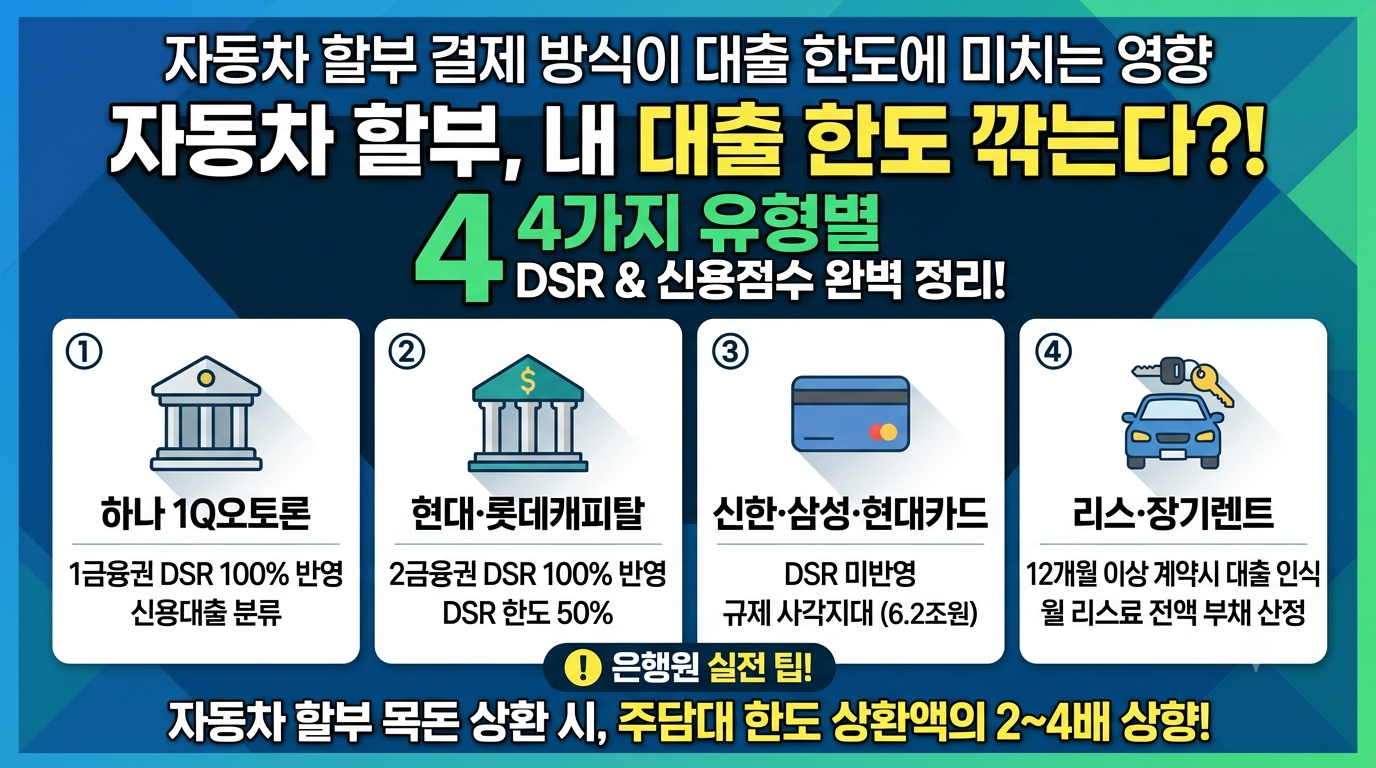 자동차 할부가 대출 한도에 미치는 영향, 꼭 알아야 할 핵심 정리
