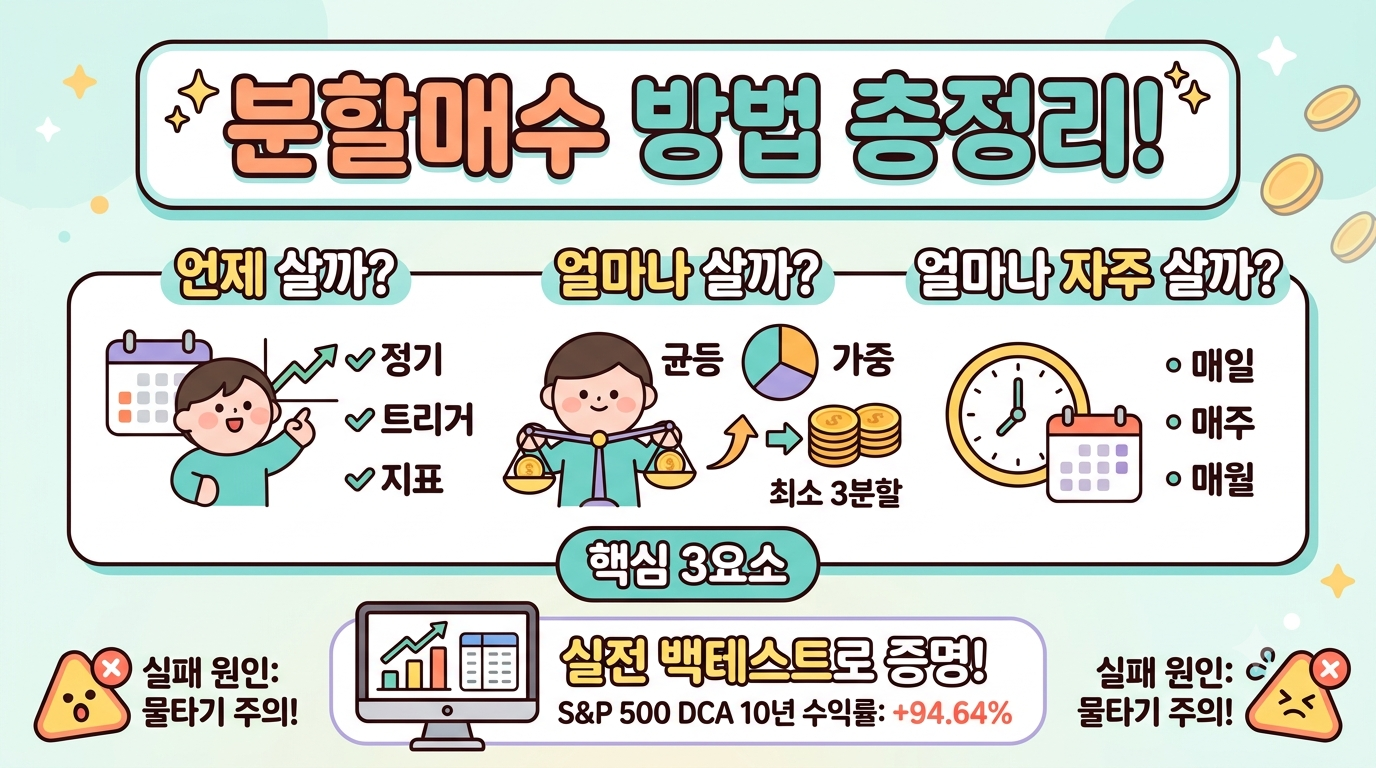 분할매수 방법 총정리, 시점·비율·주기 핵심 정리