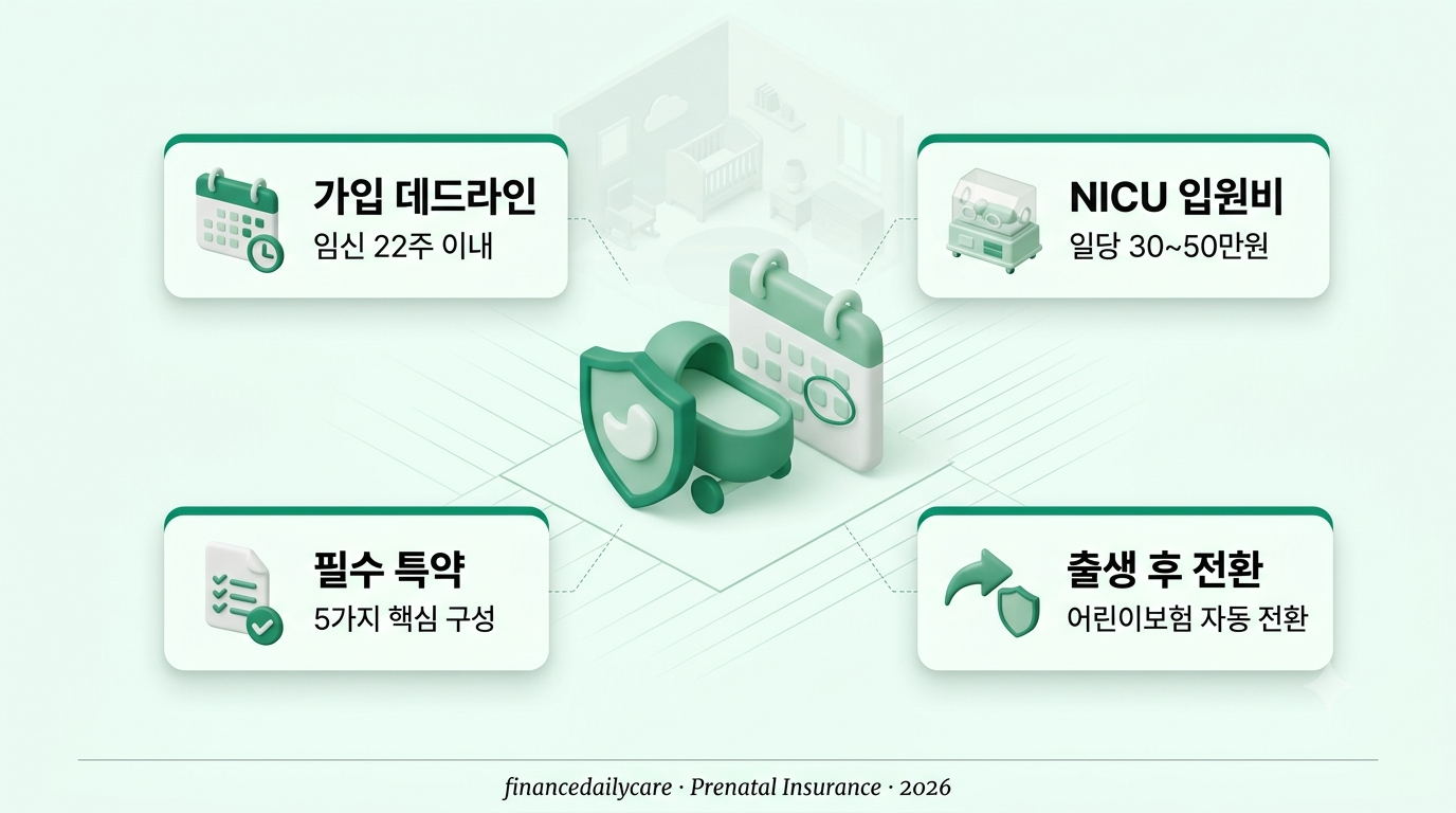 태아보험 가입시기 임신 22주 데드라인과 필수 특약 안내