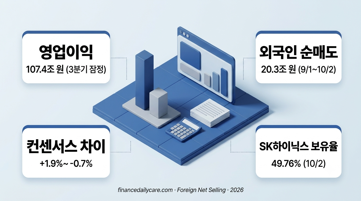 삼성전자 영업이익 107조, 외국인 순매도 20조 이유 정리